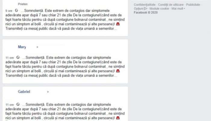 Epidemie de MESAJE FALSE, despre coronavirus, pe Facebook și WhatsApp