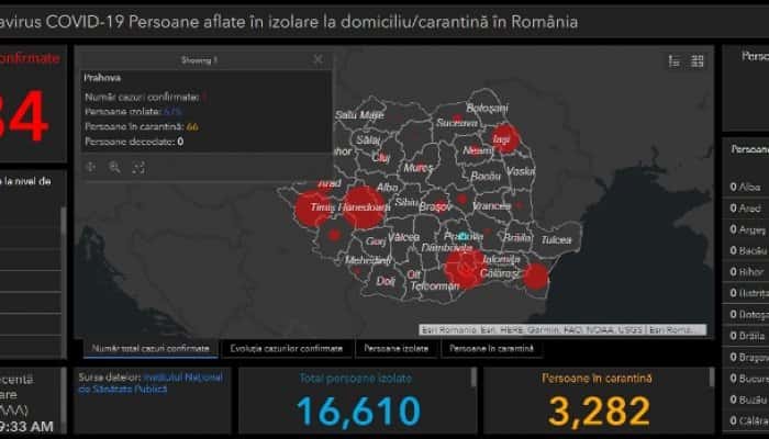 CORONAVIRUS | INSP anunță, marți dimineață, 184 de cazuri la nivel național. Apoape 600 de persoane izolate în Prahova