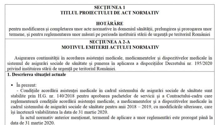 Suspendarea utilizării cardului de sănătate și eliberarea de rețete medicale online se află pe agenda ședinței de Guvern de astăzi 