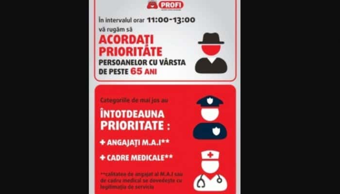 Măsuri speciale, în marile magazine, pentru acordarea de prioritate vârstnicilor, personalului medical și lucrătorilor MAI