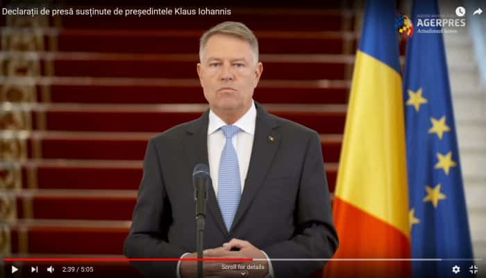 UPDATE. Klaus Iohannis atacă PSD: În timp ce ne luptăm cu pandemia, PSD, marele PSD, se luptă în birourile secrete din Parlament ca să dea Ardealul ungurilor