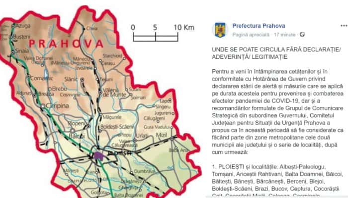 Două zone de liberă circulaţie în Prahova, în jurul municipiilor Ploieşti şi Câmpina. Vezi localităţile propuse!