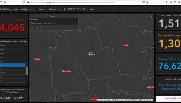 CORONAVIRUS PRAHOVA | 225 cazuri confirmate cu noul coronavirus, 22 persoane în carantină instituționalizată și patru persoane internate la ATI