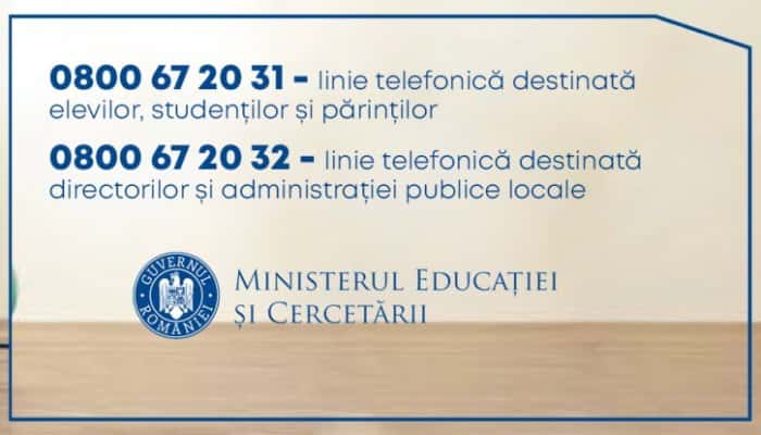 ÎNCEPEREA ŞCOLII | Ministerul a creat linii telefonice pentru părinţi, dar şi pentru unităţile de învăţământ