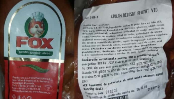 ALERTĂ ALIMENTARĂ! Carrefour România retrage de pe piață un sortiment de ciolan afumat în care a fost găsită Listeria