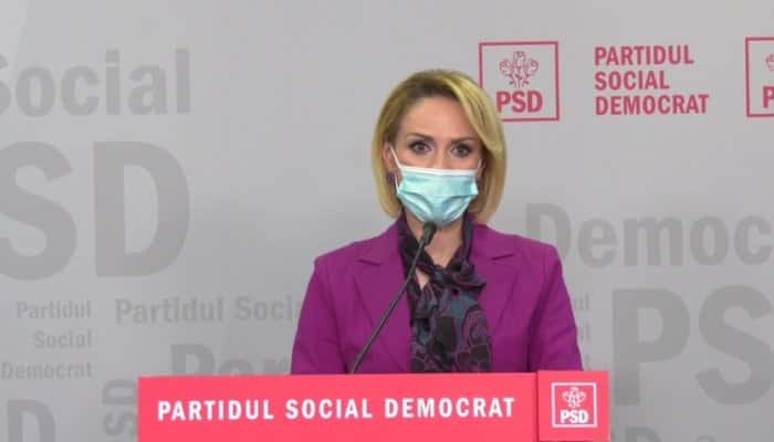 Gabriela Firea anunţă că PSD a depus un amendament la Legea electorală care creează cadrul legal pentru ca persoanele în carantină sau izolare să poată vota