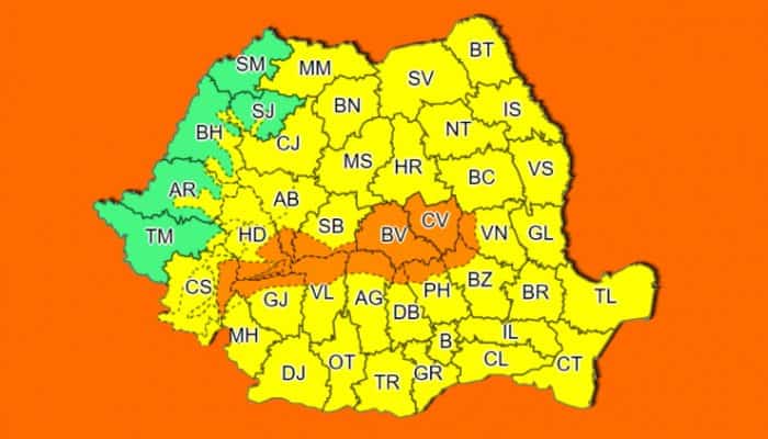 Se strică vremea şi mai tare! ANM a emis cod portocaliu pentru zonele înalte din Meridionali