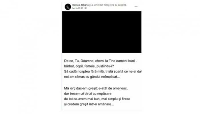 Fratele lui Romeo Zaharia, solist vocal al Teatrului “Toma Caragiu” Ploiești, a murit la 48 de ore după rapel