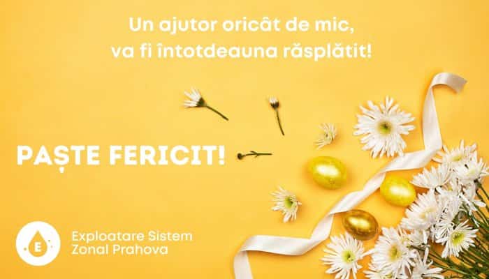 COMUNICAT DE PRESĂ: Un ajutor oricât de mic, va fi întotdeauna răsplătit! (III)  - Ediția de Paște