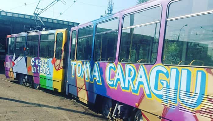 Tramvaie personalizate dedicate lui Toma Caragiu si paul Constantinescu au fost puse in circulatie la Ploiesti