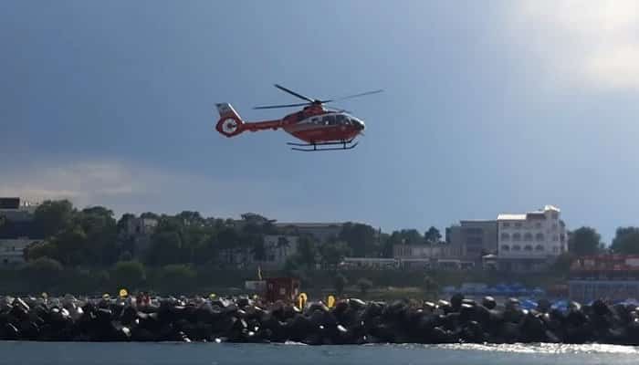 Elicopter Smurd chemat pe plaja din Eforie Nord, pentru preluarea unui copil 