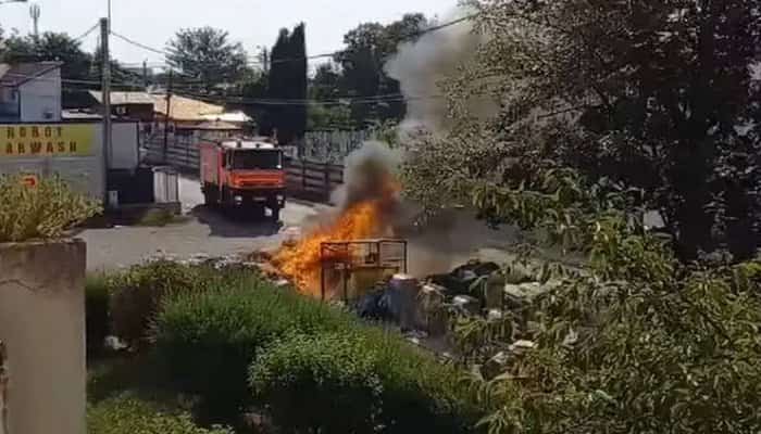 incendiu gunoaie strada tribunei ploiesti