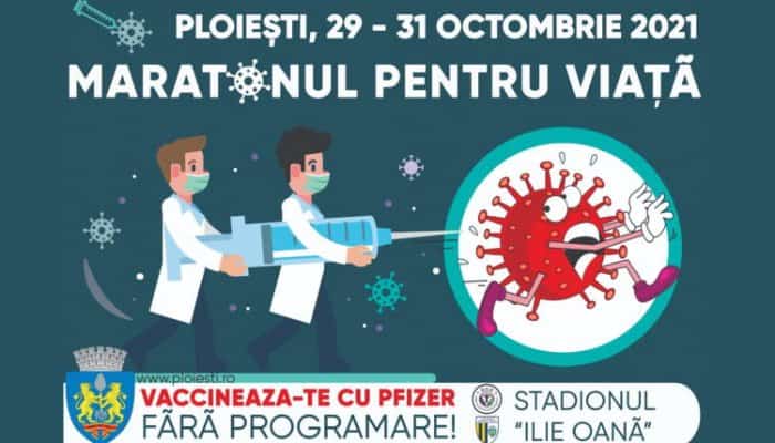 Maraton de vaccinare, organizat în Ploieşti între 29 şi 31 octombrie