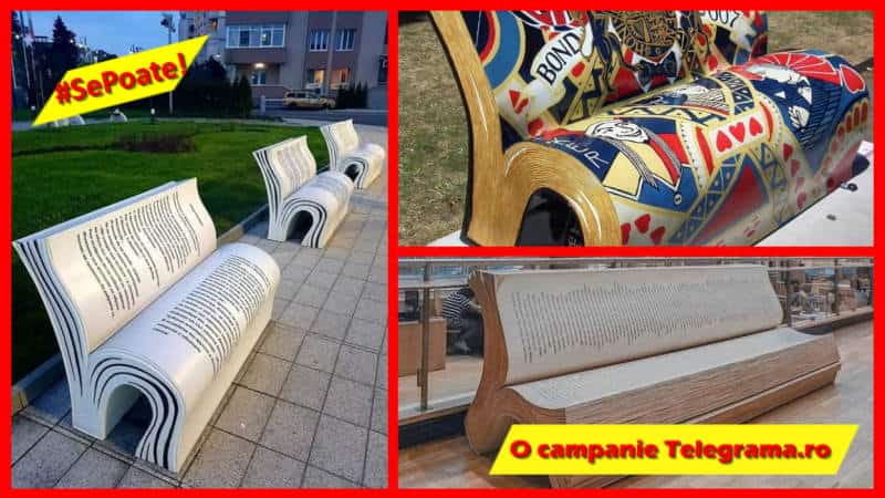 #SePoate! Uite un model inedit de mobilier urban: bănci în formă de cărţi!