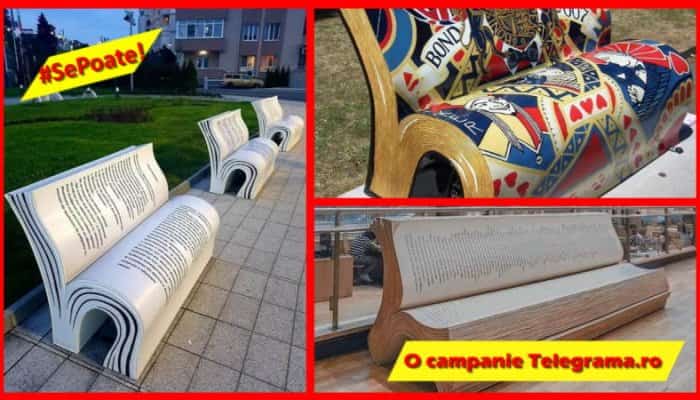 #SePoate! Uite un model inedit de mobilier urban: bănci în formă de cărţi!