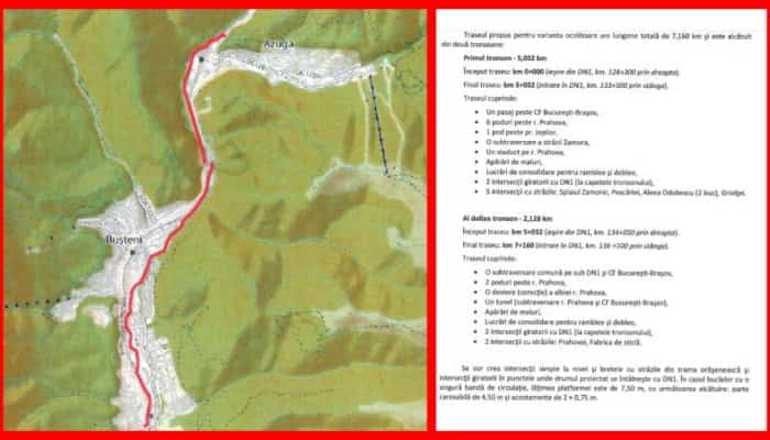 Proiect uriaş pentru varianta Azuga-Buşteni, cu 9 poduri, 3 viaducte, un semitunel şi două subtraversări