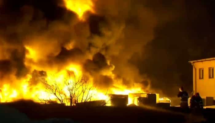 Incendiu puternic la periferia Capitalei. Locuitorii din zonă au fost avertizați prin mesaj RO-Alert