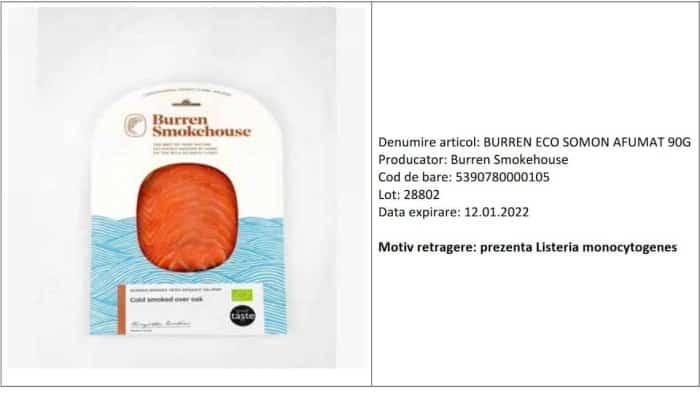 ALERTĂ ALIMENTARĂ: Somon contaminat cu o bacterie periculoasă, retras de la comercializare