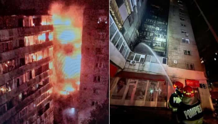 Peste 100 de persoane evacuate în urma unui incendiu la faţada unui bloc din București