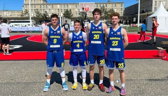 Echipele tricolore de 3x3 au debutat la Gimnaziada din Franța