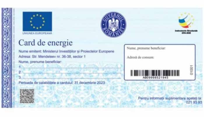 Vezi cum arată cardul de energie. Românii cu venituri mici îl vor putea folosi pentru facturile la utilități