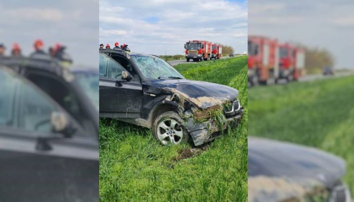 Trei răniţi, printre care şi un copil, după un accident produs în Perieţi