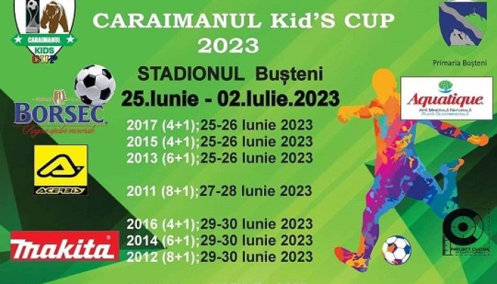 Regal fotbalistic juvenil la Bușteni. ”Cupa Caraimanul Kids” a ajuns la ediția a VII-a