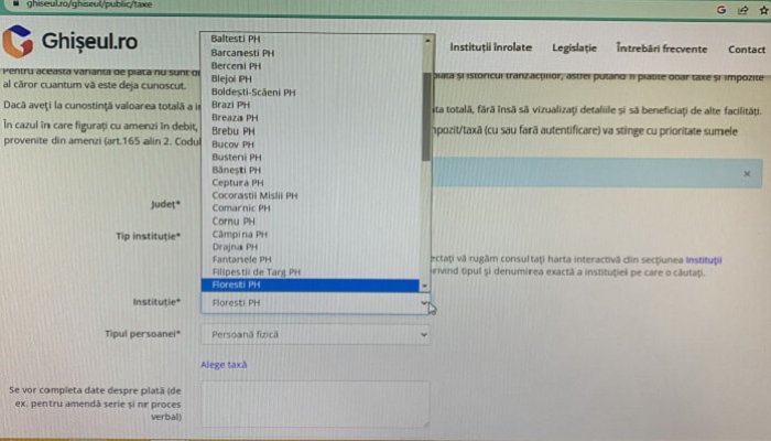 taxe si impozite florești