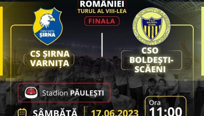 Cu trofeul pe masă. CS Șirna Varnița-CSO Boldești Sâmbătă Ora 11.00