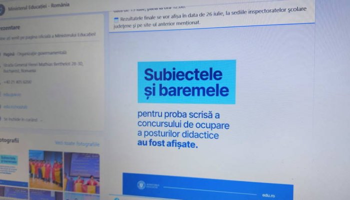 Ministerul Educației a publicat lista cu subiecte și bareme la concursul de titularizare din 2023