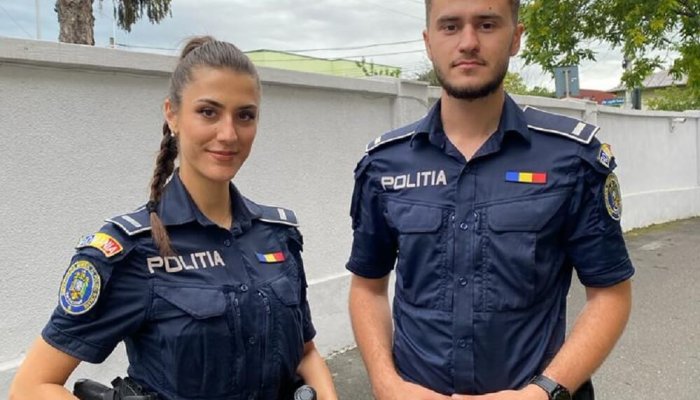 doi polițiști bărbat amenința să se sinucidă