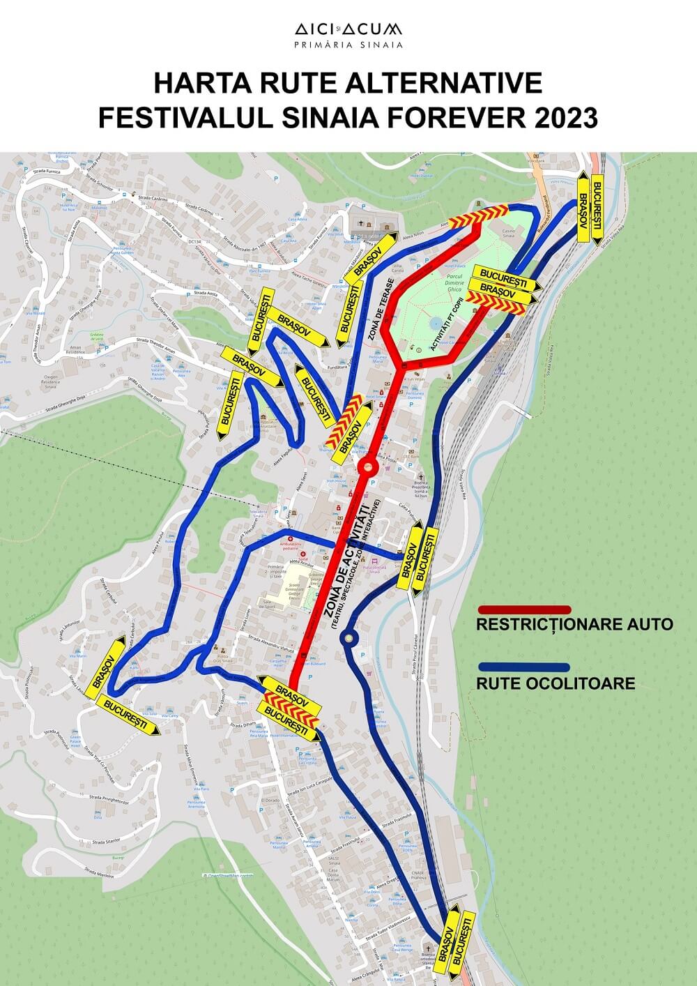 SINAIA FOREVER restrictii de circulatie