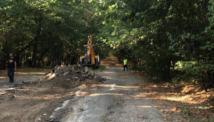 FOTO | Lucrări de modernizare a zonei de promenadă din Păulești