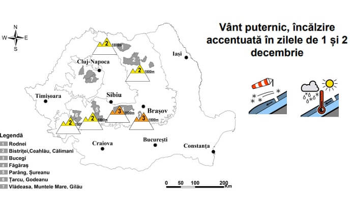 risc de avalanșă bucegi