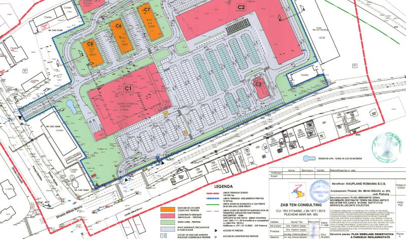 plan urbanism centru comercial kaufland nou ploiesti mihai bravu