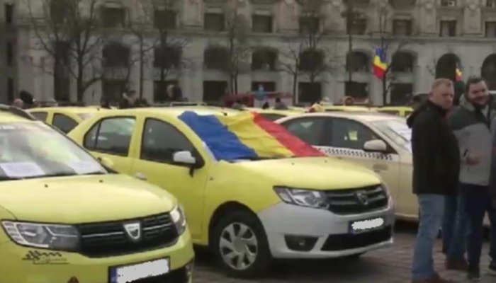 protest taximetriști