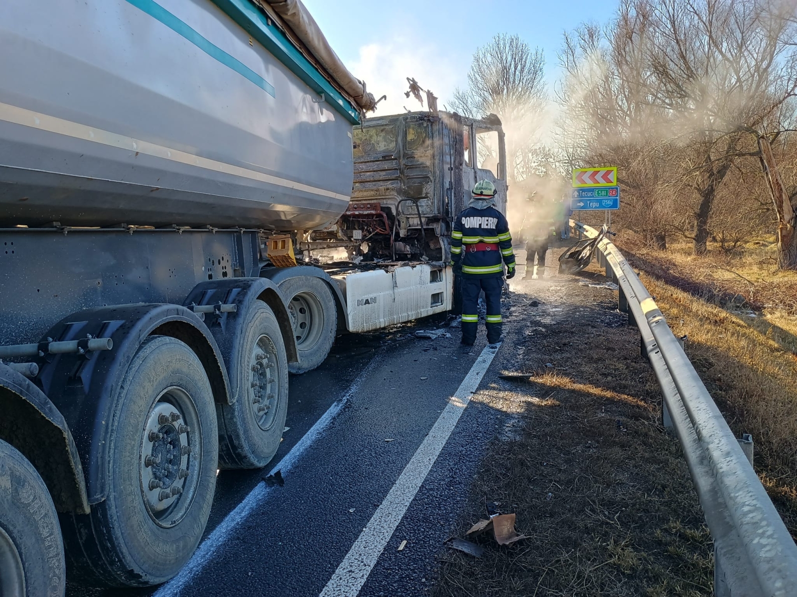 accident incendiu Galați