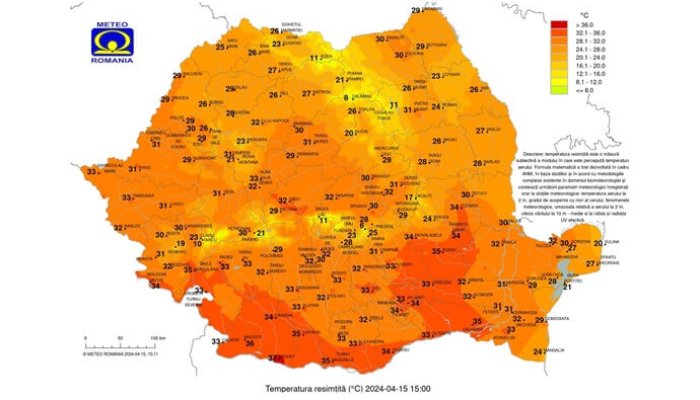 temperaturi record 15 aprilie