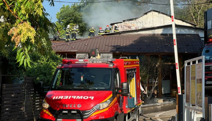 VIDEO 🎦 Incendiu la restaurantul lui Ciprian Marica din zona Pipera