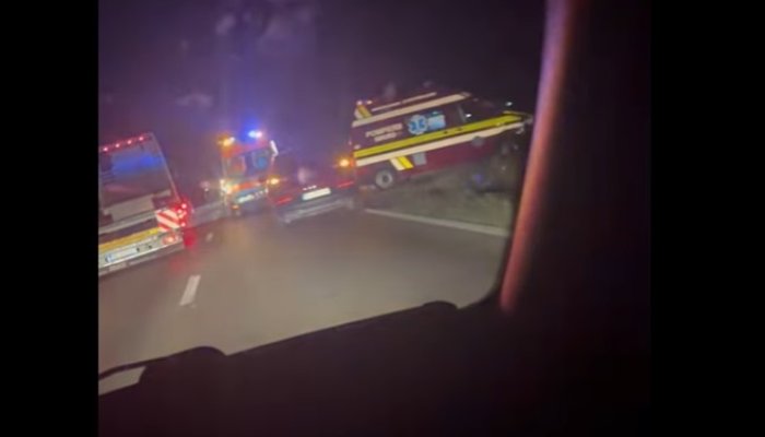 UPDATE. Accident cu trei victime, azi-noapte, pe DN1B (video link)