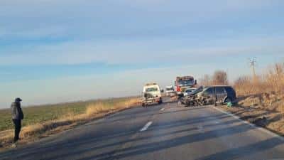 FOTO - Accident pe DN 1B Ploiești - Buzău, la Loloiasca