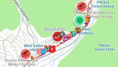 Coloane de mașini pe DN1, în stațiunile de pe Valea Prahovei. Rute alternative recomandate de Poliție