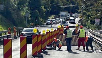 VIDEO Trafic reluat în condiții normale pe podul peste râul Prahova, de la Sinaia, după lucrările din ultimele săptămâni