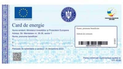 Vezi cum arată cardul de energie. Românii cu venituri mici îl vor putea folosi pentru facturile la utilități