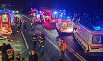 VIDEO 🎦 Planul Roșu de intervenție activat pe DN1, în Sibiu, după un accident cu două autocare în care se aflau aproape 90 de elevi